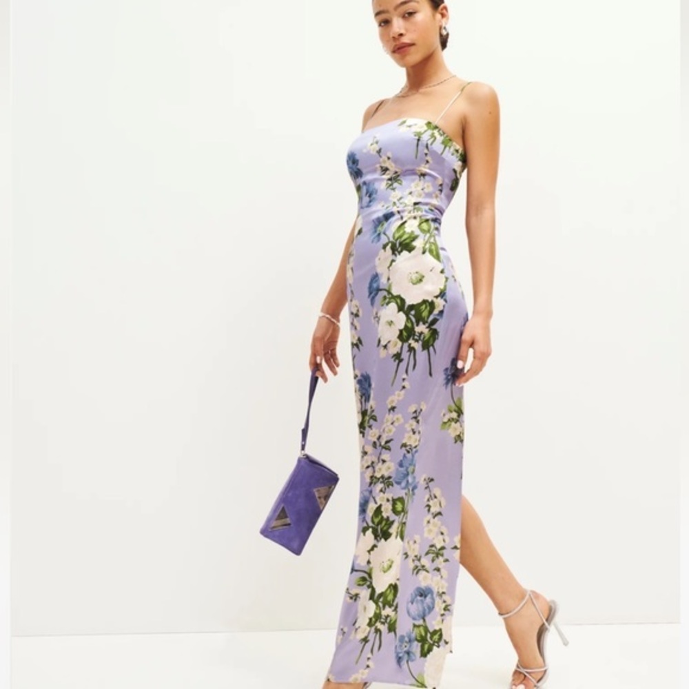 Reformation Frankie Silk Dress in Garden Soiree *NWT*
